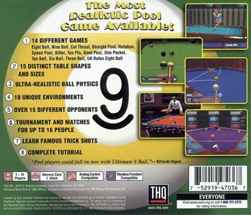 Ultimate 8 Ball (US) box cover back